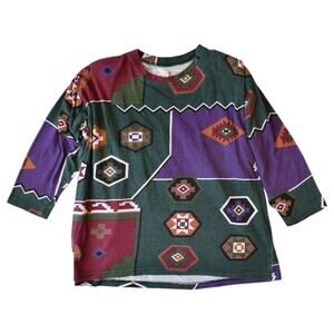 Vintage Southwestern Geometric Print Top | One Size